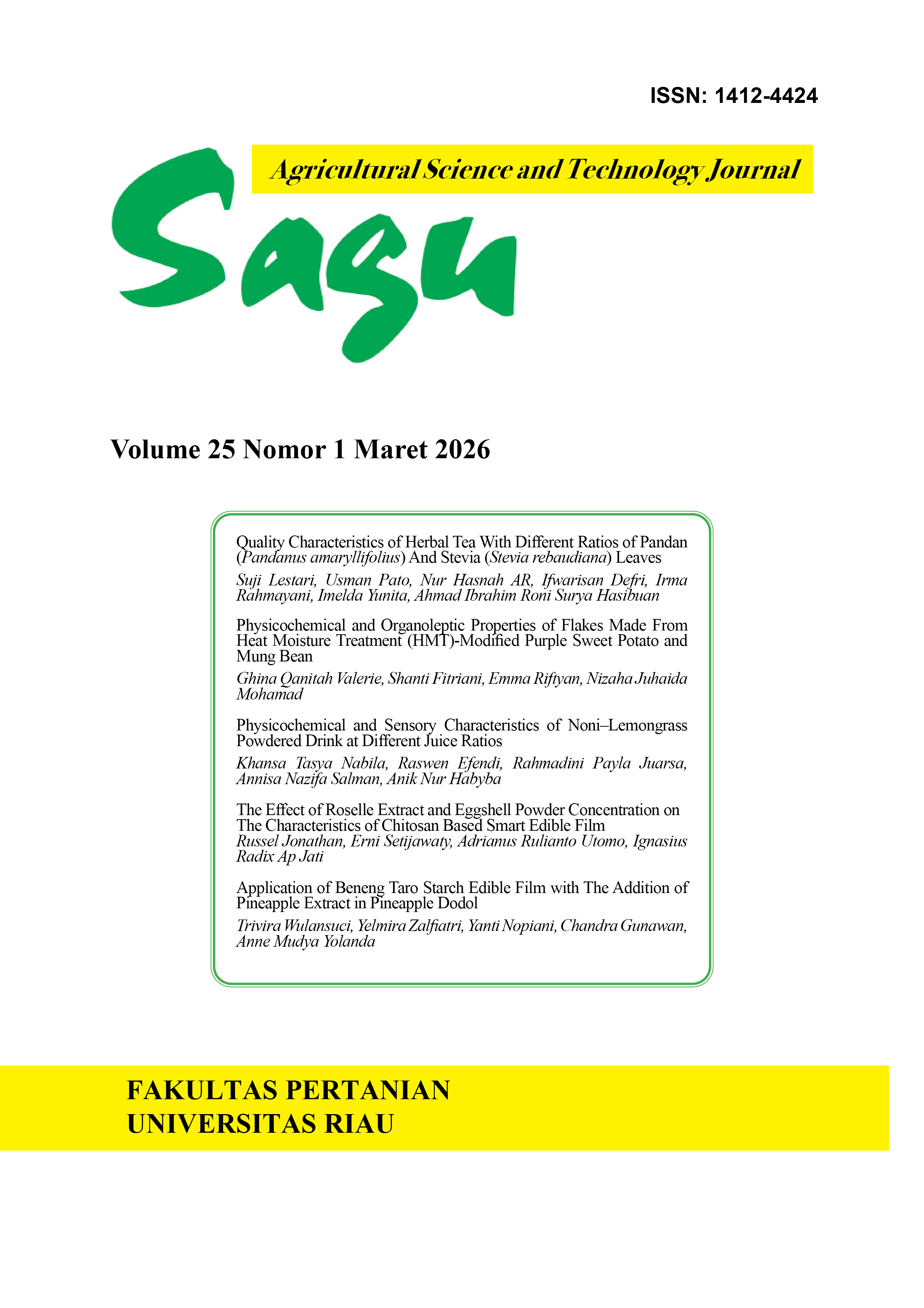 The articles in this issue were authored/co-authored by authors from England, Taiwan, Malaysia, Thailand, and Indonesia.